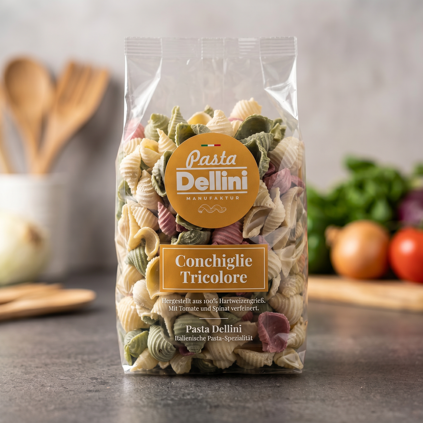 Conchiglie Tricolore von Pasta Dellini