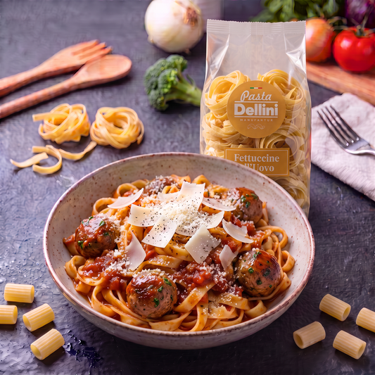 Fettuccine con Polpette / Fleischbällchen