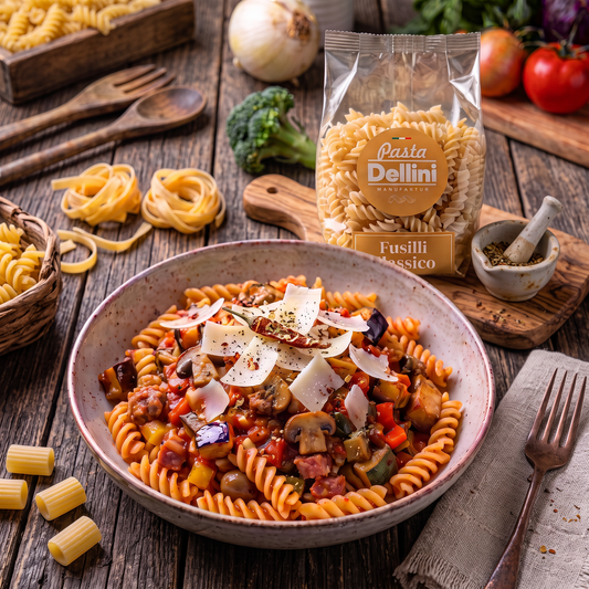 Fusilli alla Campagnola zubereitet mit Pasta Dellini aus Graz