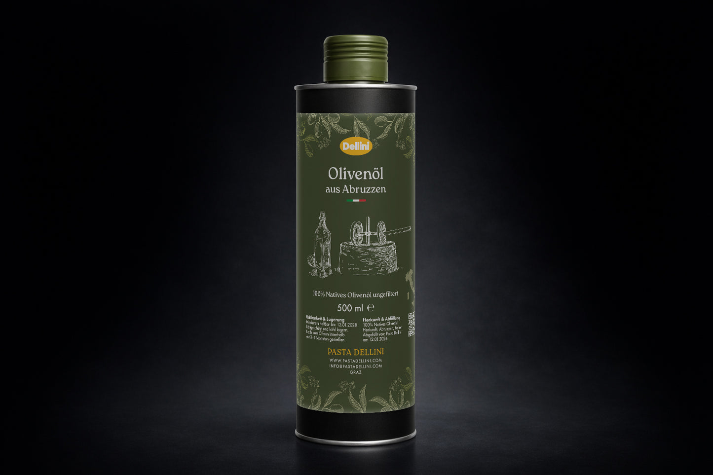 Premium Natives Olivenöl Extra aus Abruzzen, Ernte 2025 Dezember