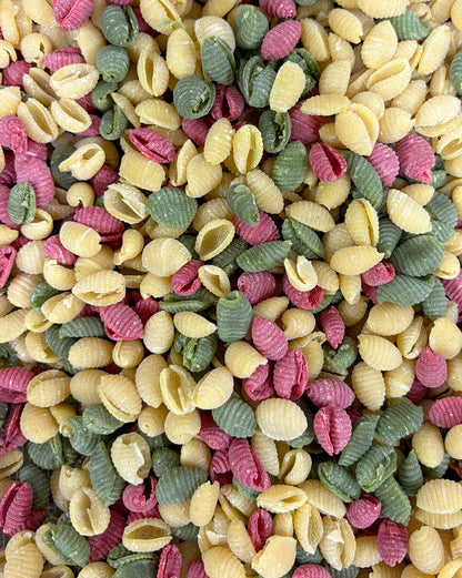 Dreifarbige Gnocchi Sardi Tricolore (400g) bunte Malloreddus von Pasta Dellini aus Graz